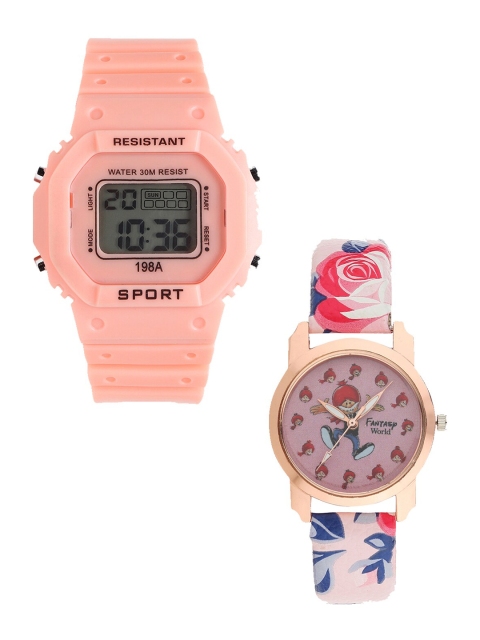

Fantasy World Kids Orange Watch Set Of 2 Gift Set FWGiftSet-198A-OR-016-CH-RG2
