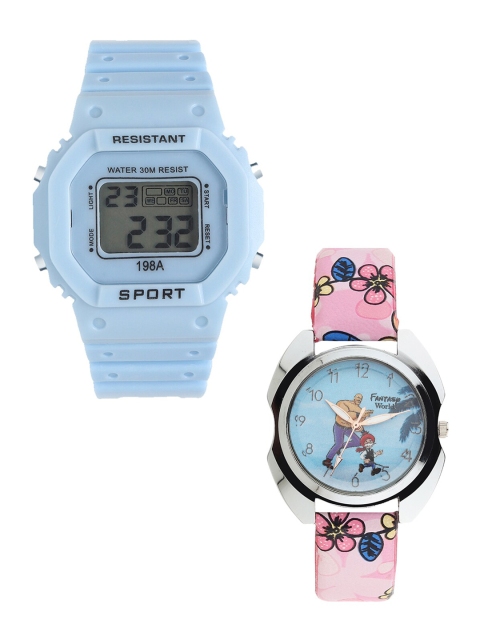 

Fantasy World Kids Blue & Pink Watch Gift Set