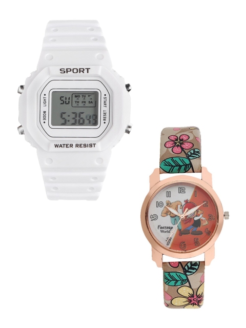 

Fantasy World Kids White Watch Gift Set