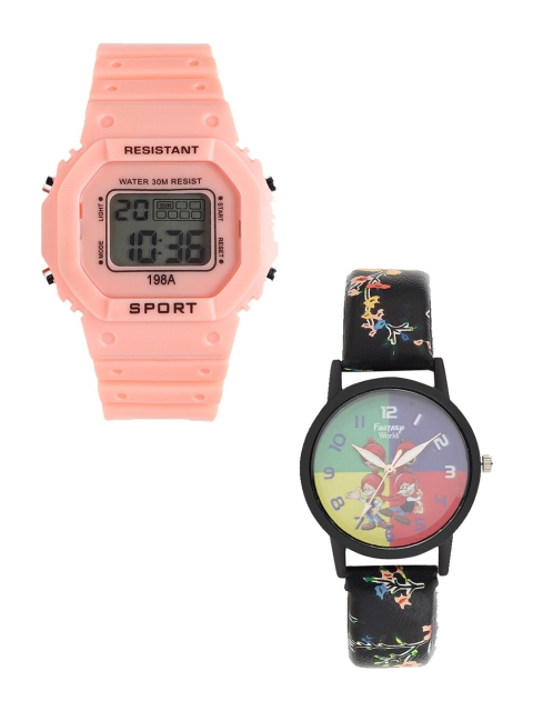 

Fantasy World Kids Set Of 2 Digital & Analogue Watch Gift Set, Orange