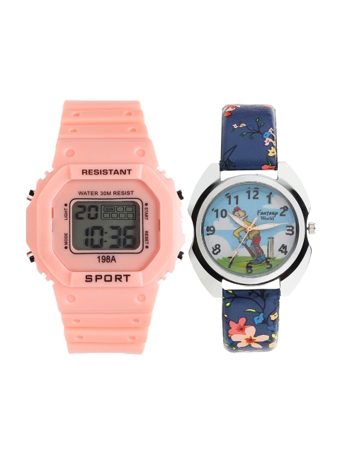 

Fantasy World Kids Set Of 2 Digital & Analogue Watch Gift Set, Orange
