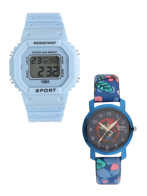 

Fantasy World Kids Pack Of 2 Blue Watch Gift Set FWGiftSet-198A-BL-013-CH-BL2
