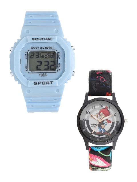 

Fantasy World Kids Set Of 2 Digital & Analogue Watch Gift Set, Blue
