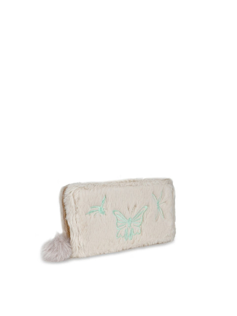 

Kanvas Katha Women Yellow & Green Animal Textured Embroidered Two Fold Wallet