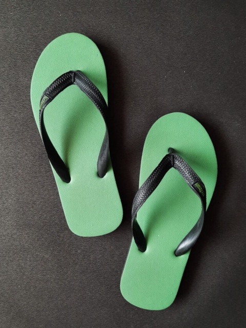 

NoStrain Men Olive Green & Black Rubber Room Slippers