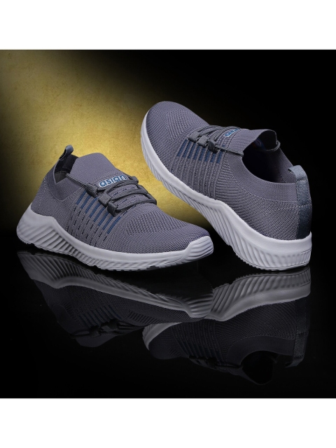 

ASIAN Men Grey Woven Design Sneakers