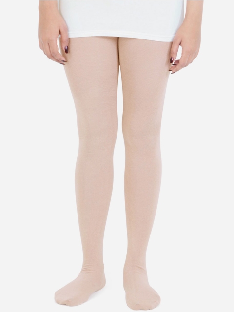 

Bonjour Women Beige Solid Stockings