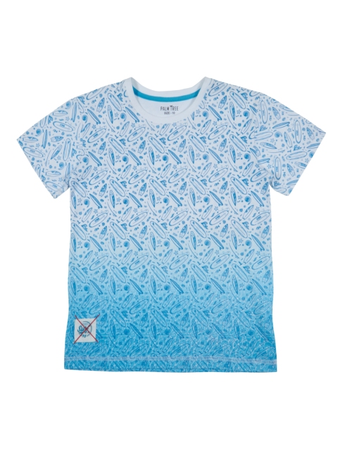 

Palm Tree Boys Blue Printed Round Neck T-shirt