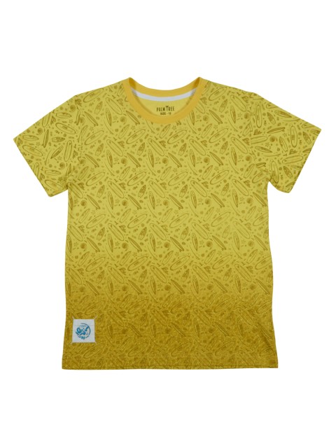 

Palm Tree Boys Yellow Printed Round Neck T-shirt