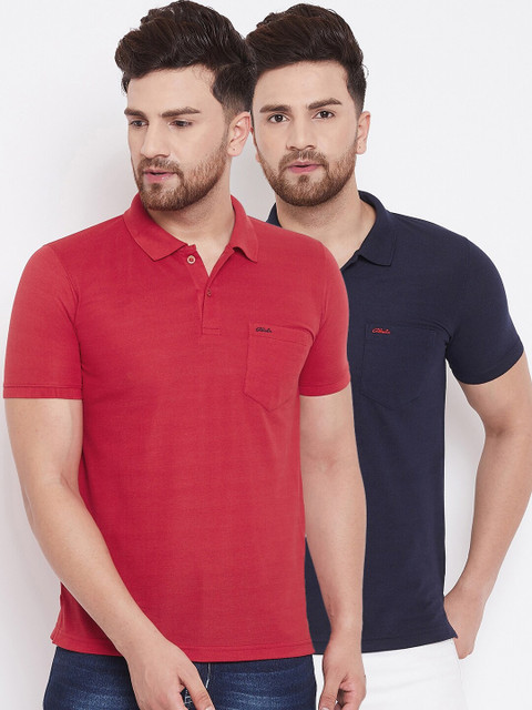 

Adobe Men Multicoloured 2 Polo Collar T-shirt, Multi