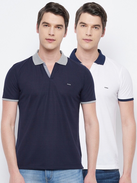 

Adobe Men Multicoloured 2 Polo Collar Applique T-shirt, Multi