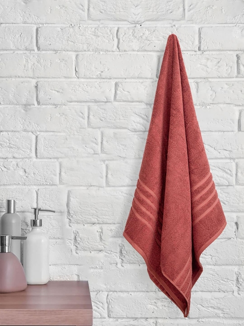 

Boutique Living India Red Solid Pure Cotton 550 GSM Bath Towel, Mauve