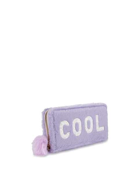 

Kanvas Katha Women Purple Typography Zip Around Wallet