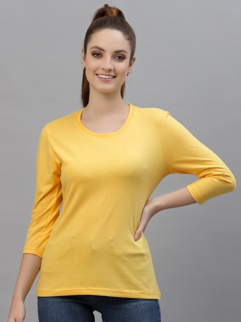 

Friskers Women Yellow T-shirt