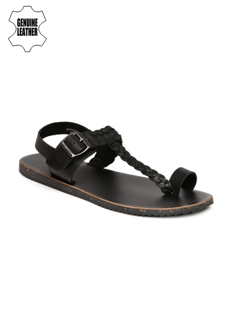 

Arrow Men Black Genuine Leather Braided Sandals