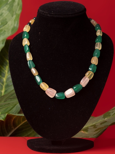 

Unnati Silks Multicoloured Beaded Minimal Necklace, Multi
