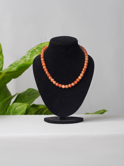 

Unnati Silks Red Beaded Minimal Necklace