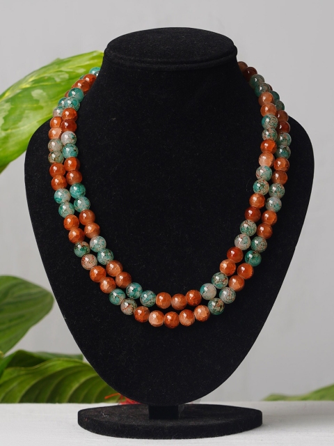 

Unnati Silks Multicoloured Beaded Minimal Layered Necklace, Multi