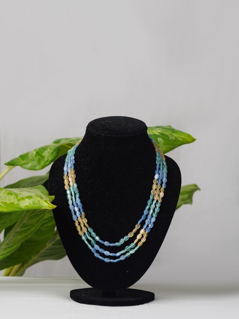 

Unnati Silks Blue Beaded Layered Necklace