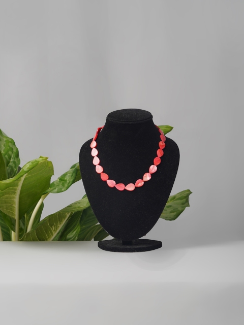 

Unnati Silks Red Beaded Minimal Necklace