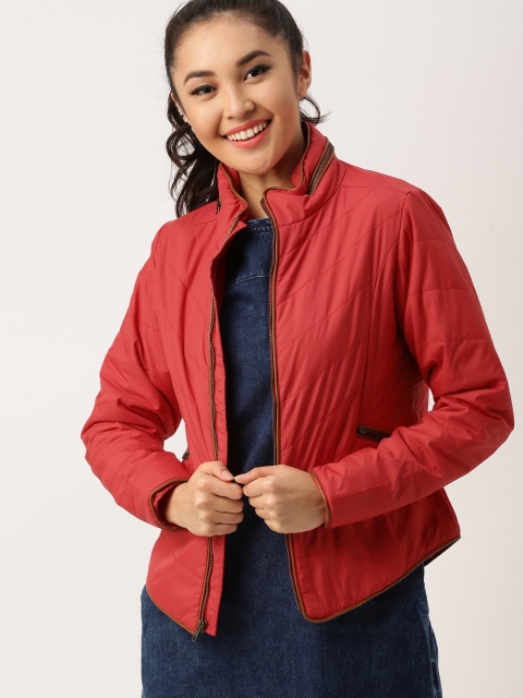 

DressBerry Women Red Solid Puffer Jacket
