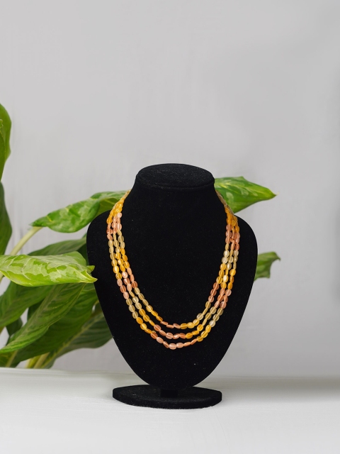 

Unnati Silks Yellow Beaded Layered Necklace