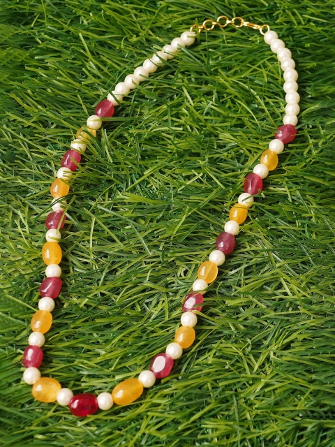 

Unnati Silks Multicoloured Amravati Ocean Beads Necklace, Multi