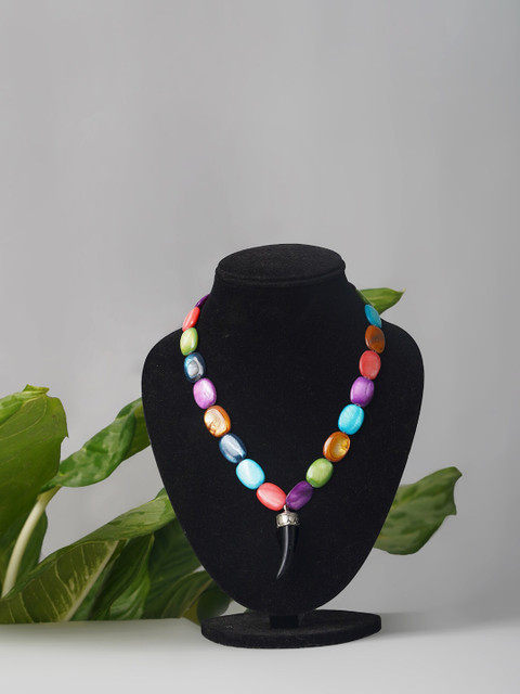 

Unnati Silks Multicoloured Amravati Ocean Beads Necklace, Multi