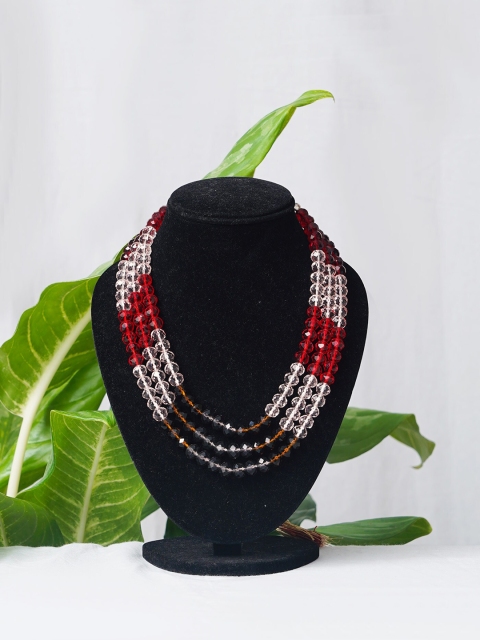 

Unnati Silks Women White & Red Necklace
