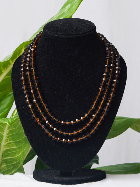 

Unnati Silks Brown Layered Necklace