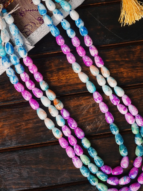 

Unnati Silks Blue & Pink Layered Necklace