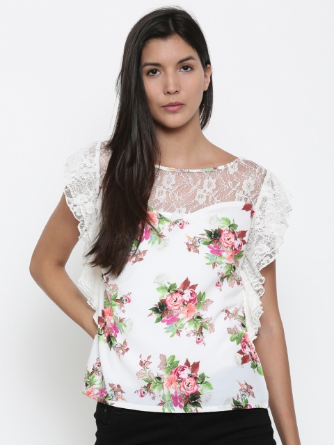 

The Kaftan Company Women White Printed Top