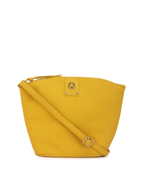 

Allen Solly Woman Yellow PU Structured Sling Bag
