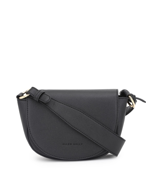 

Allen Solly Black Textured PU Swagger Sling Bag