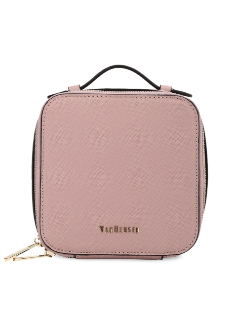 

Van Heusen Woman Pink Textured PU Bowling Satchel