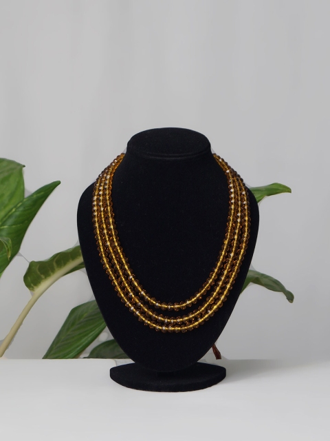 

Unnati Silks Brown Gold-Plated Layered Necklace