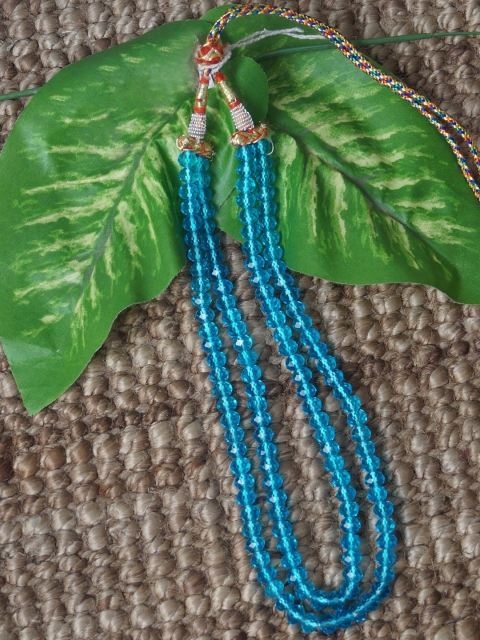

Unnati Silks Blue Amravati Crystal Necklace Beads Necklace