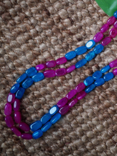 

Unnati Silks Blue & Pink Beaded Necklace
