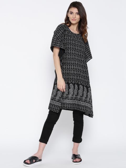 

The Kaftan Company Women Black Printed Kaftan Tunic