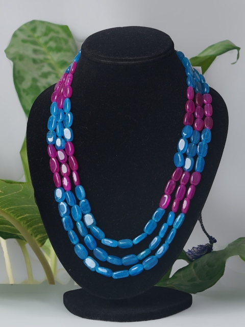 

Unnati Silks Blue & Purple Layered Necklace