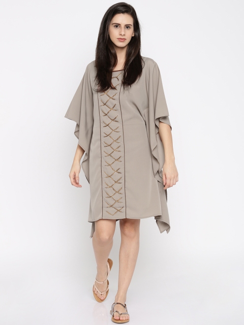 

The Kaftan Company Taupe Kaftan Dress