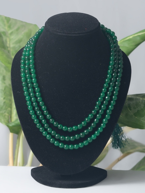 

Unnati Silks Green Layered Necklace