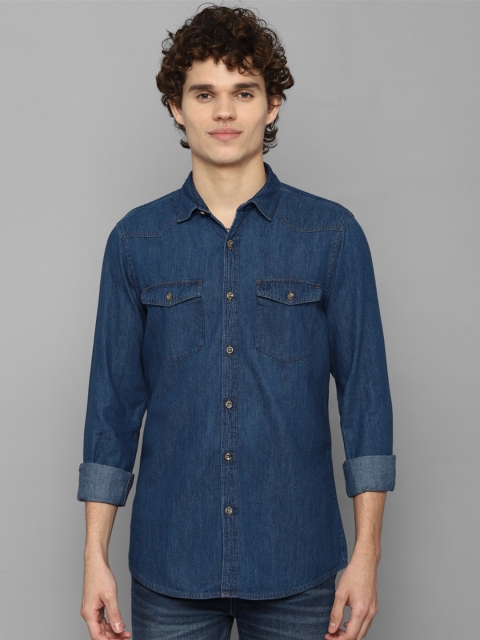 

Allen Solly Men Blue Cotton Casual Shirt