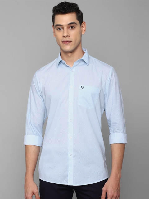 

Allen Solly Men Blue Slim Fit Printed Pure Cotton Casual Shirt