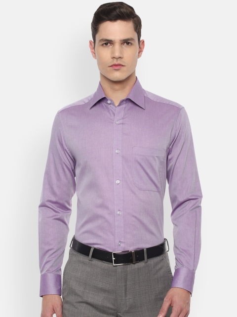 

Louis Philippe Men Purple Pure Cotton Formal Shirt
