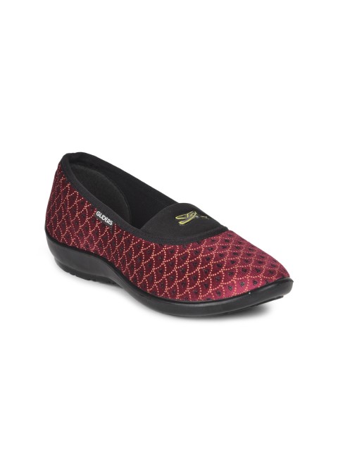 

Liberty Women Maroon Printed Slip-On Sneakers