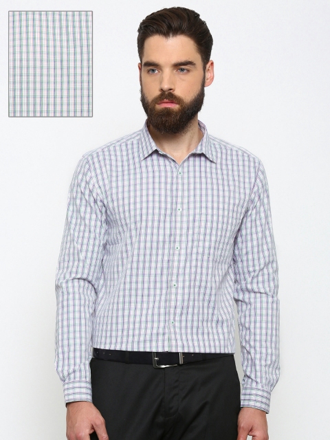 

Independence Men White & Maroon Regular Fit Checked Casual Shirt