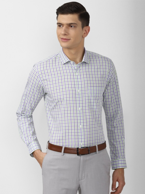 

Peter England Men Grey Checked Formal Shirt