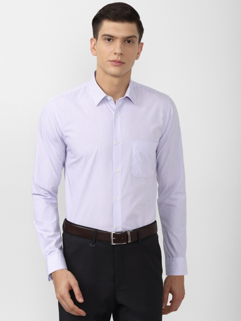 

Peter England Men Purple Slim Fit Micro Checks Checked Formal Shirt