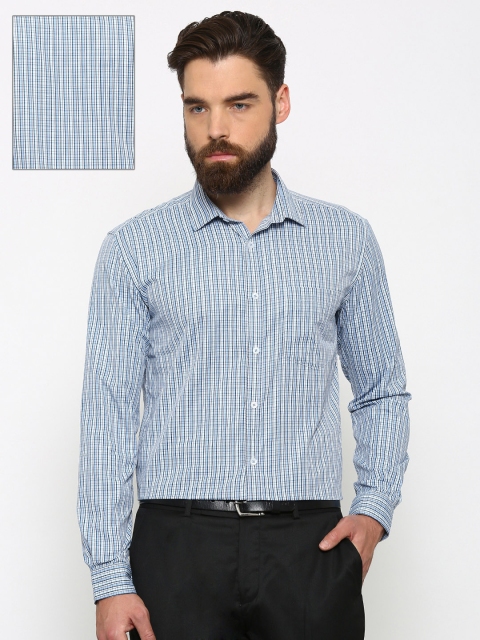 Independence Men Blue Slim Fit Checked Casual Shirt available at myntra for Rs.199